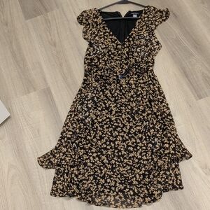 Tommy Hilfiger Black and Cream High Low Dress